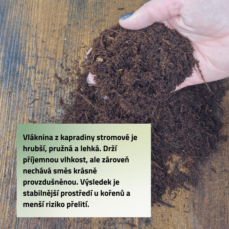 Vláknina z kapradiny stromové, kokosové vlákno